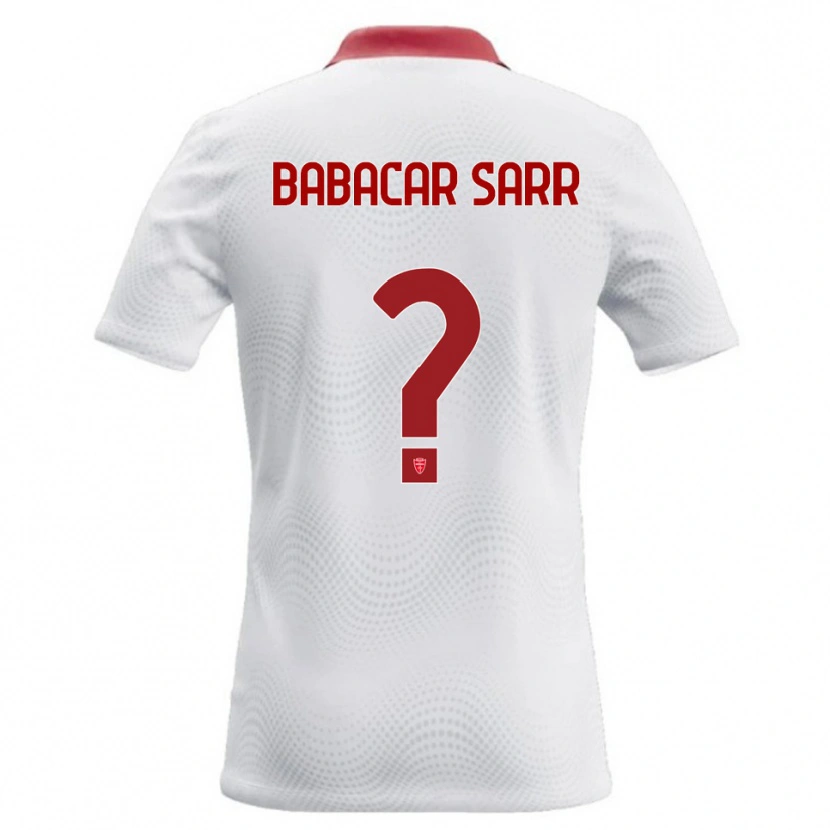 Danxen Mulher Camisola Pietro Babacar Sarr #0 Branco Vermelho Alternativa 2026/27 Camisa Brasil