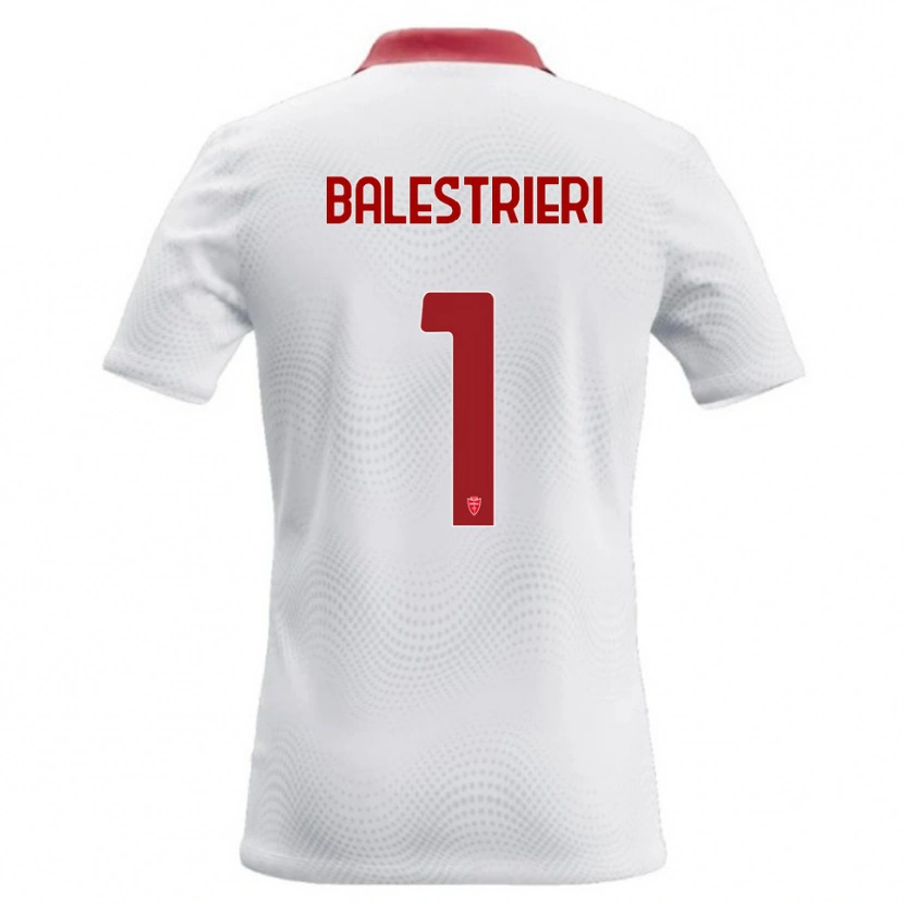 Danxen Mulher Camisola Alessandro Balestrieri #1 Branco Vermelho Alternativa 2026/27 Camisa Brasil