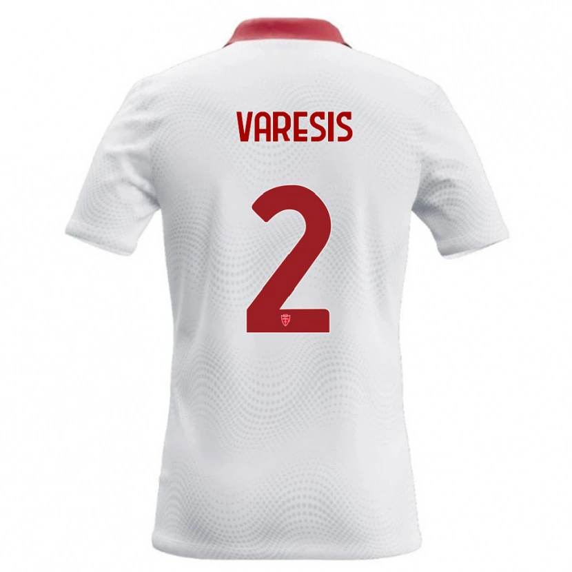 Danxen Mulher Camisola Konstantinos Varesis #2 Branco Vermelho Alternativa 2026/27 Camisa Brasil