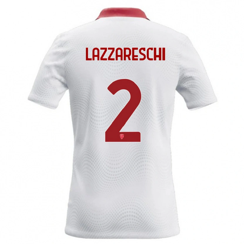 Danxen Mulher Camisola Andrea Lazzareschi #2 Branco Vermelho Alternativa 2026/27 Camisa Brasil