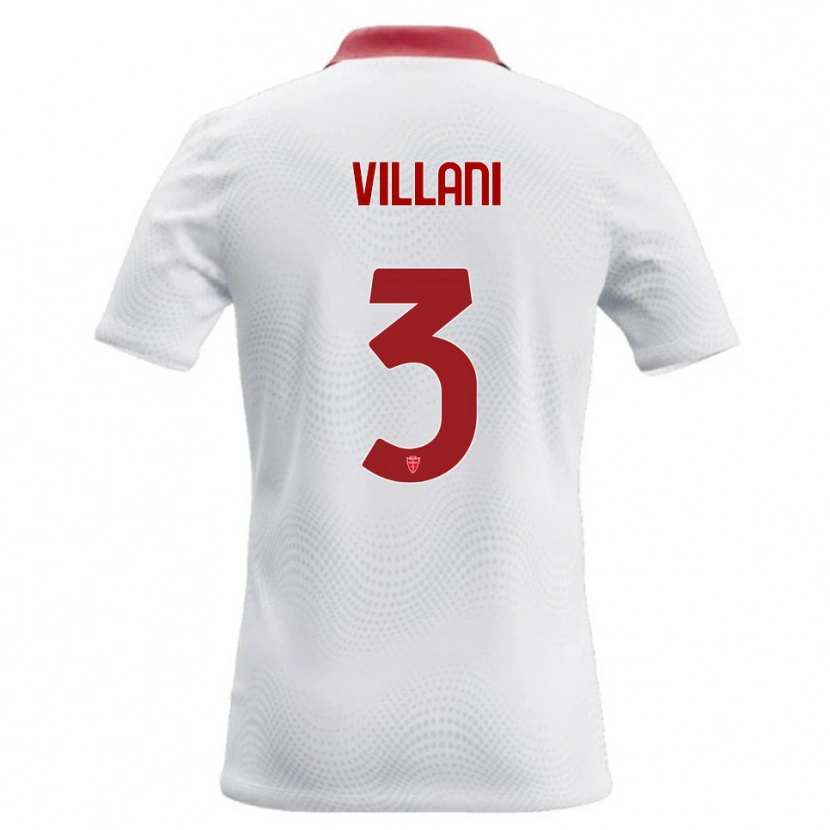 Danxen Mulher Camisola Matteo Villani #3 Branco Vermelho Alternativa 2026/27 Camisa Brasil