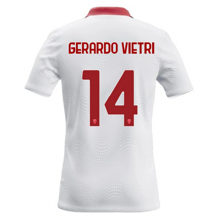 Danxen Mulher Camisola Alessandro Gerardo Vietri #14 Branco Vermelho Alternativa 2026/27 Camisa Brasil