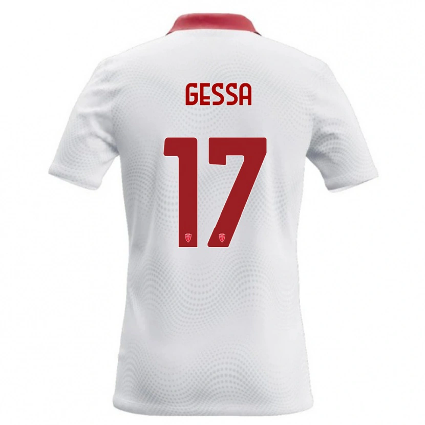 Danxen Mulher Camisola Francesco Gessa #17 Branco Vermelho Alternativa 2026/27 Camisa Brasil
