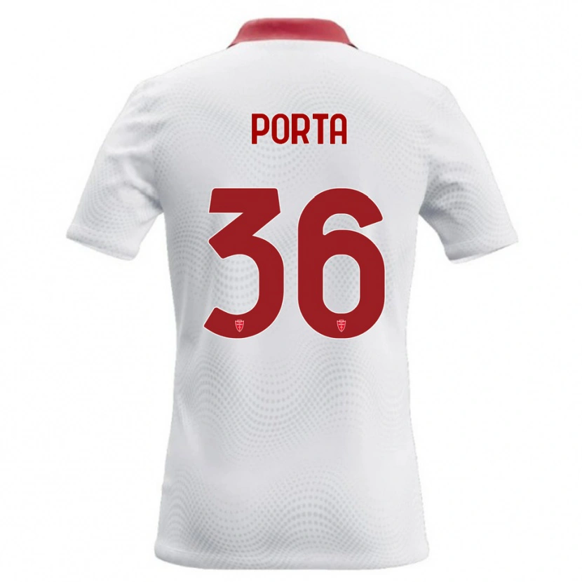 Danxen Mulher Camisola Matteo Porta #36 Branco Vermelho Alternativa 2026/27 Camisa Brasil