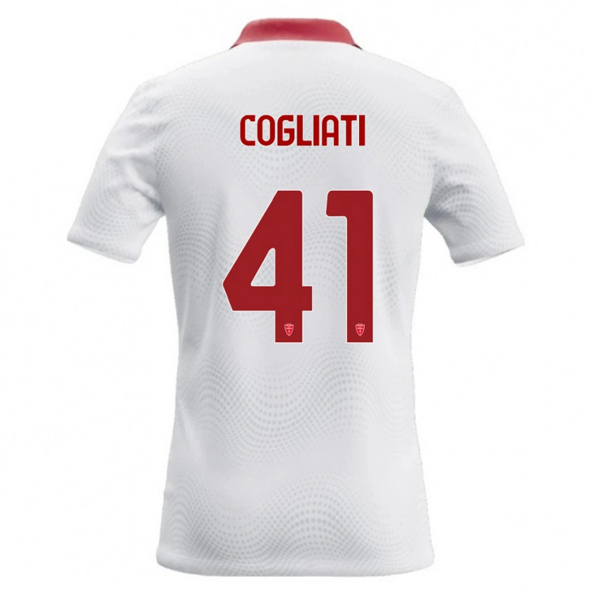 Danxen Mulher Camisola Andrea Cogliati #41 Branco Vermelho Alternativa 2026/27 Camisa Brasil