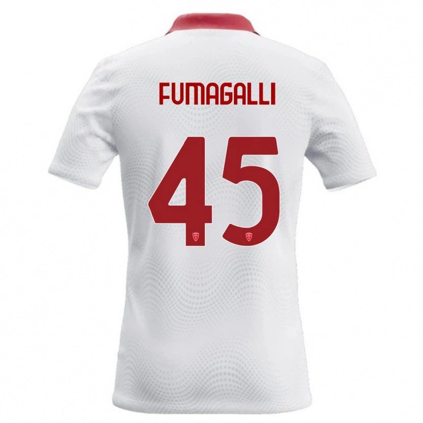 Danxen Mulher Camisola Valerio Fumagalli #45 Branco Vermelho Alternativa 2026/27 Camisa Brasil