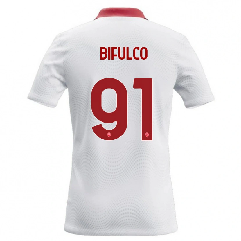 Danxen Mulher Camisola Davide Bifulco #91 Branco Vermelho Alternativa 2026/27 Camisa Brasil