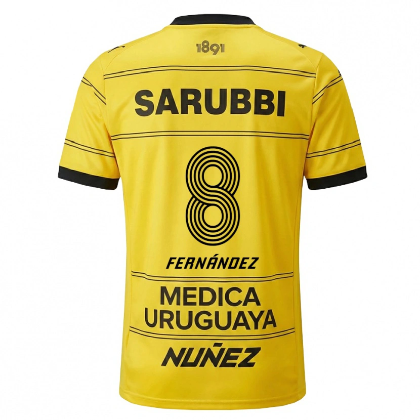 Danxen Mulher Camisola Nicolás Fernández #8 Amarelo Preto Alternativa 2026/27 Camisa Brasil