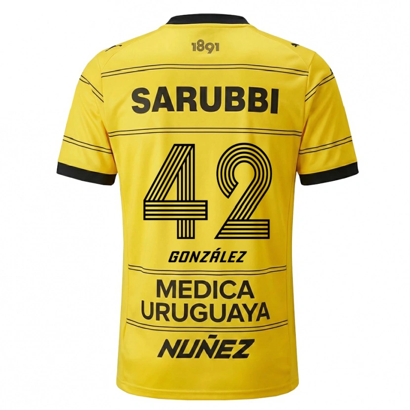 Danxen Mulher Camisola Luciano González #42 Amarelo Preto Alternativa 2026/27 Camisa Brasil