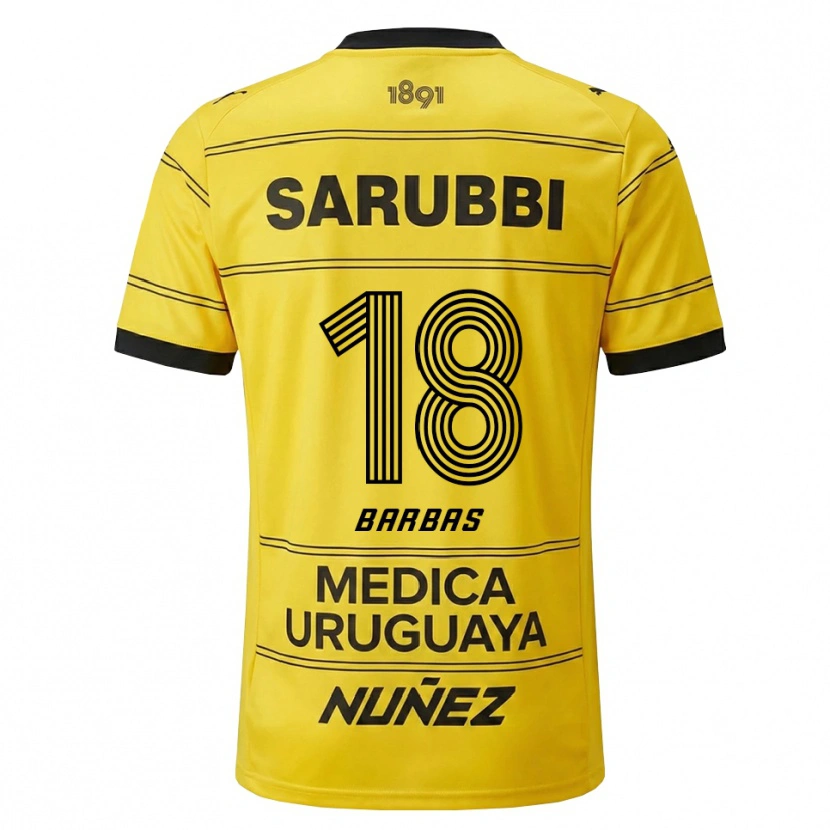 Danxen Mulher Camisola Germán Barbas #18 Amarelo Preto Alternativa 2026/27 Camisa Brasil