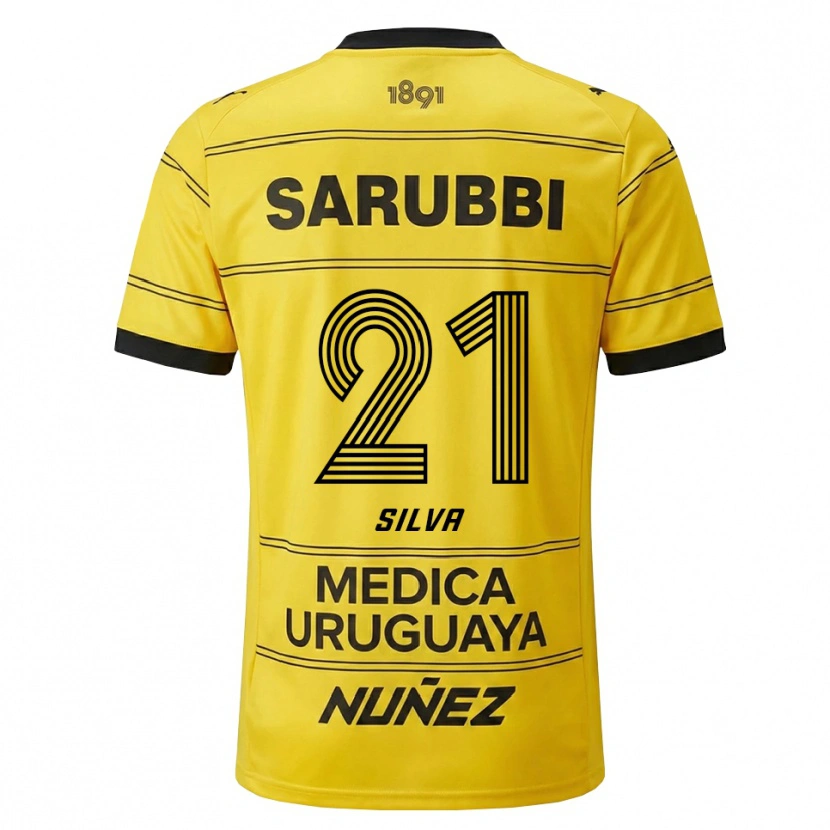 Danxen Mulher Camisola Gastón Silva #21 Amarelo Preto Alternativa 2026/27 Camisa Brasil