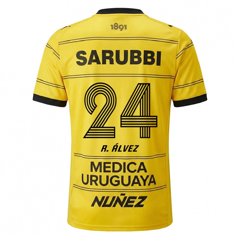 Danxen Mulher Camisola Rodrigo Álvez #24 Amarelo Preto Alternativa 2026/27 Camisa Brasil