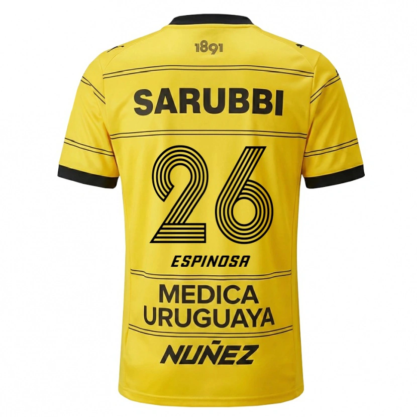 Danxen Mulher Camisola Thiago Espinosa #26 Amarelo Preto Alternativa 2026/27 Camisa Brasil