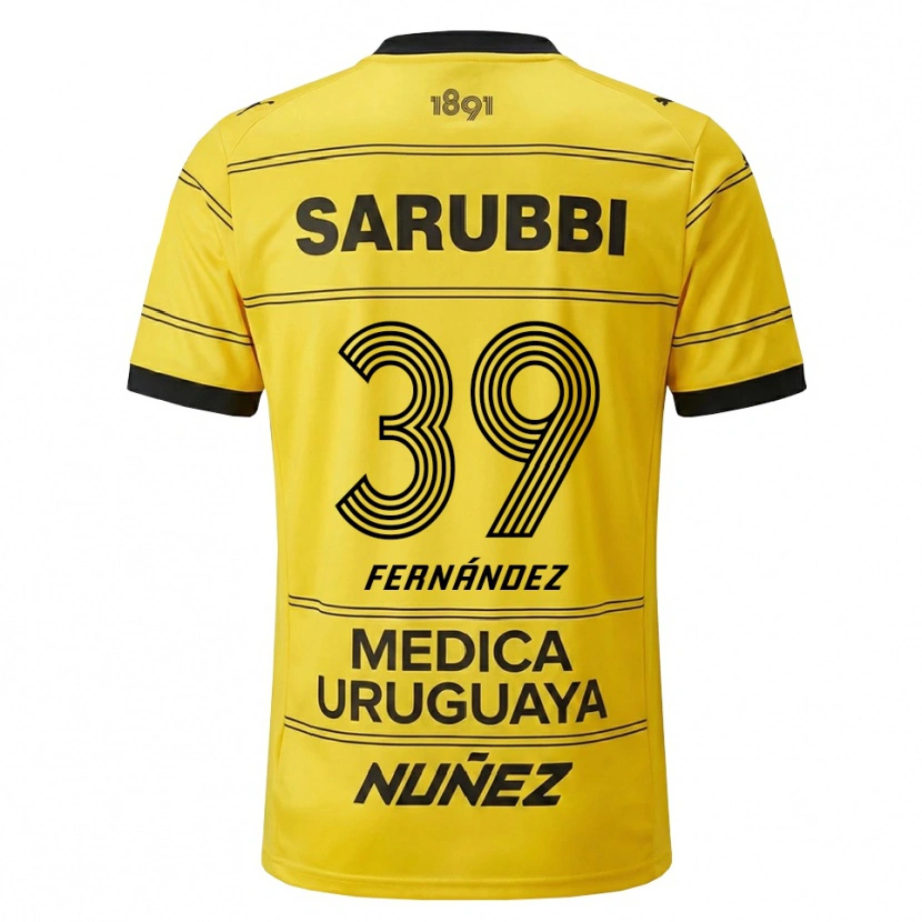 Danxen Mulher Camisola Francisco Fernández #39 Amarelo Preto Alternativa 2026/27 Camisa Brasil