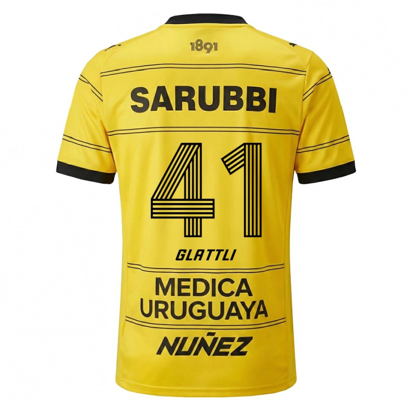 Danxen Mulher Camisola Tiago Glattli #41 Amarelo Preto Alternativa 2026/27 Camisa Brasil