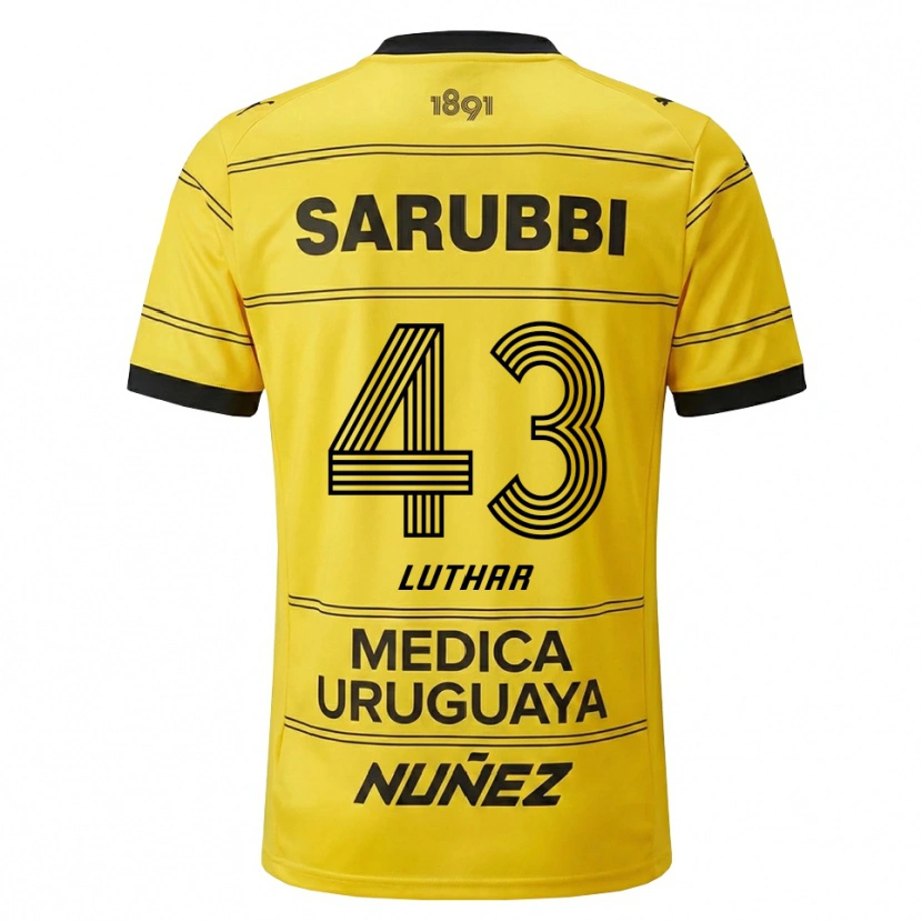 Danxen Mulher Camisola Thiago Luthar #43 Amarelo Preto Alternativa 2026/27 Camisa Brasil