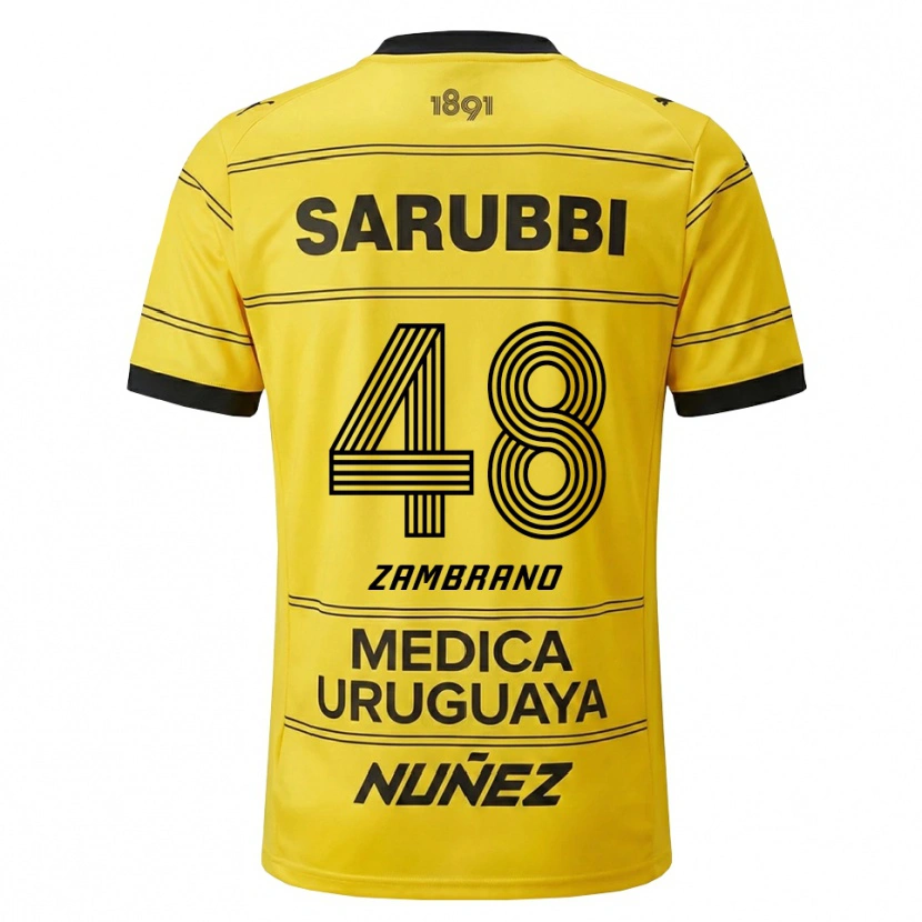 Danxen Mulher Camisola Carlos Zambrano #48 Amarelo Preto Alternativa 2026/27 Camisa Brasil