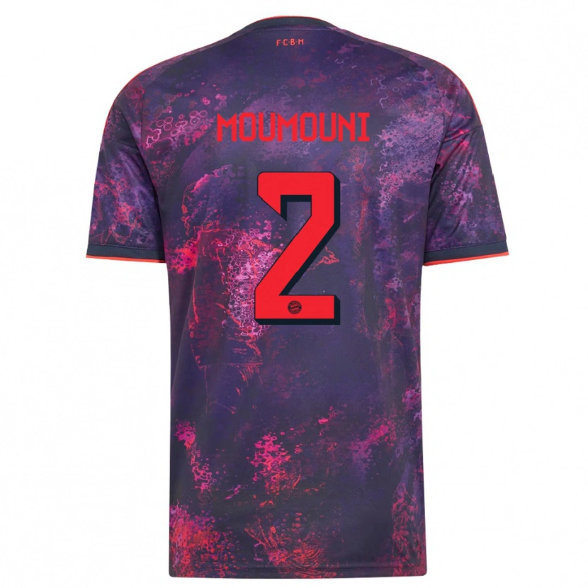 Danxen Mulher Camisola Rayan Moumouni #2 Vermelho Púrpura Terceiro 2026/27 Camisa Brasil