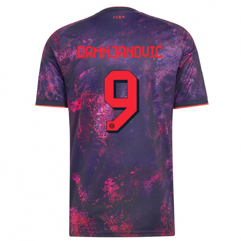 Danxen Mulher Camisola Jovana Damnjanović #9 Vermelho Púrpura Terceiro 2026/27 Camisa Brasil