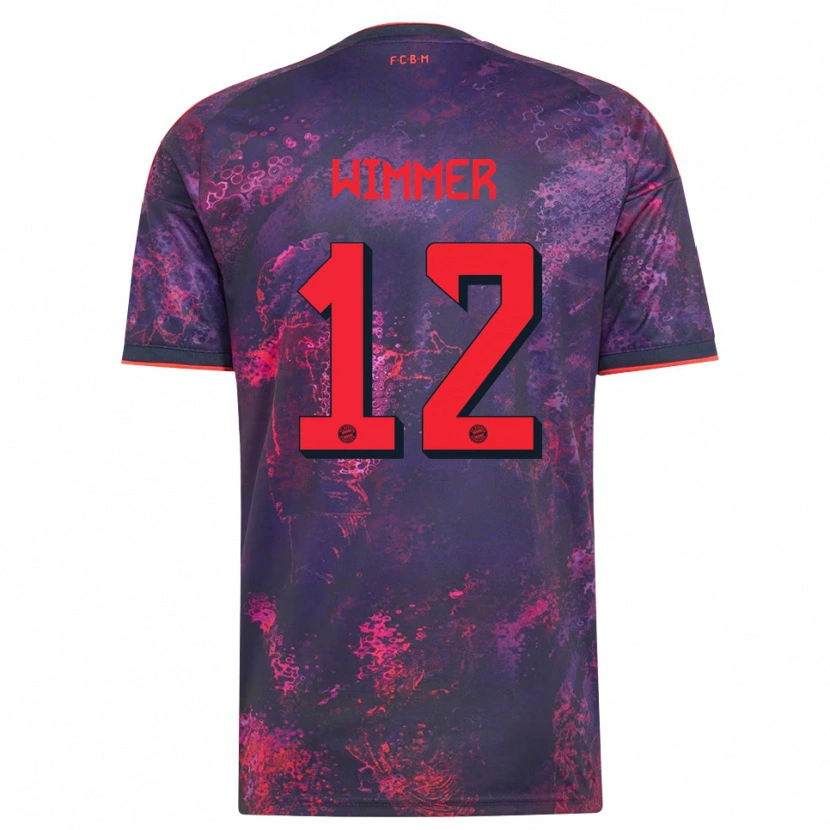 Danxen Mulher Camisola Benedikt Wimmer #12 Vermelho Púrpura Terceiro 2026/27 Camisa Brasil