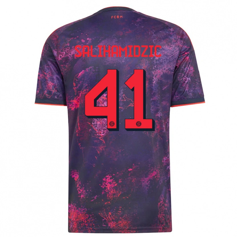 Danxen Mulher Camisola Nick Salihamidzic #41 Vermelho Púrpura Terceiro 2026/27 Camisa Brasil