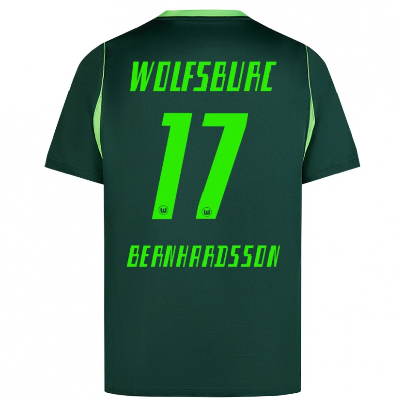 Danxen Mulher Camisola Alexander Bernhardsson #17 Verde Escuro Branco Principal 2026/27 Camisa Brasil