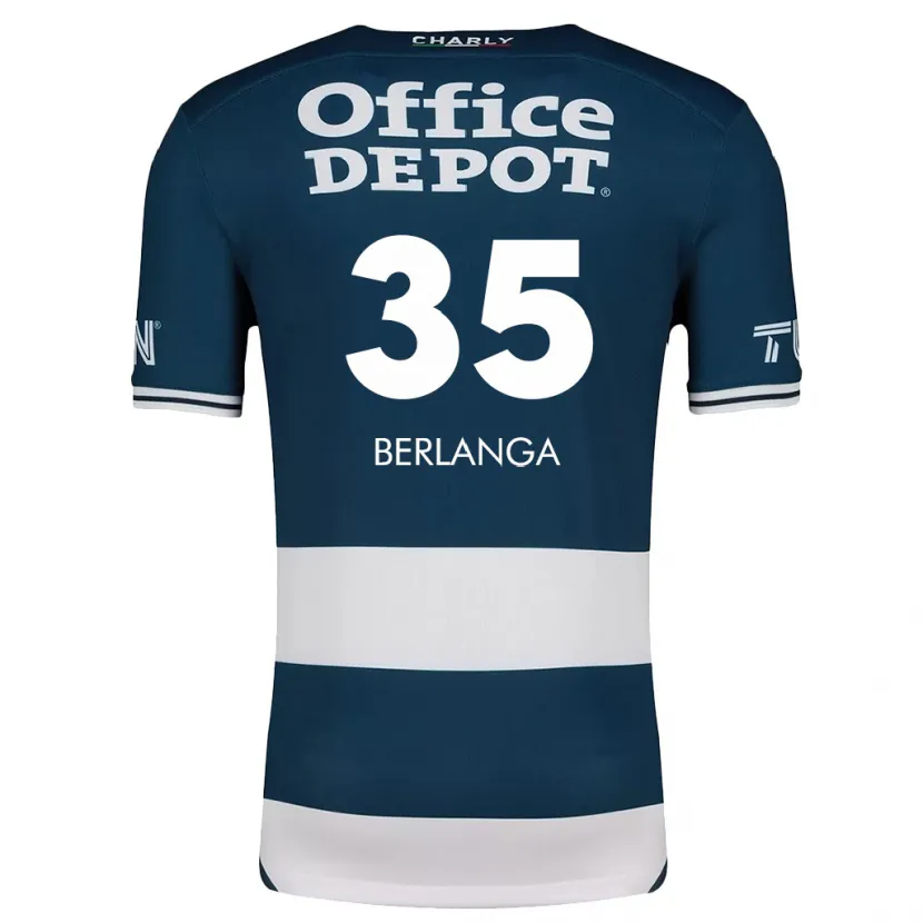 Danxen Criança Camisola Jorge Berlanga #35 Branco Azulado Principal 2024/25 Camisa Brasil