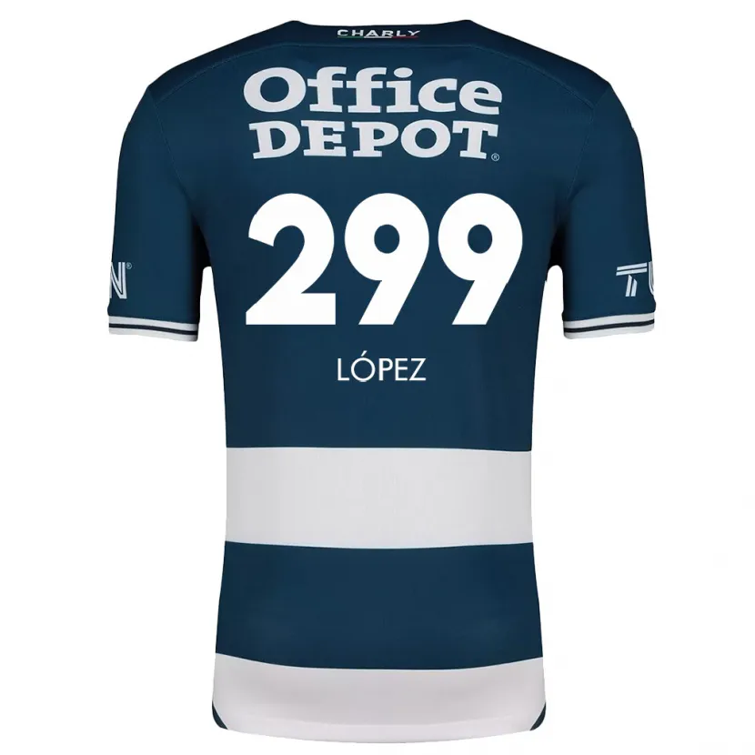 Danxen Criança Camisola Santiago López #299 Branco Azulado Principal 2024/25 Camisa Brasil