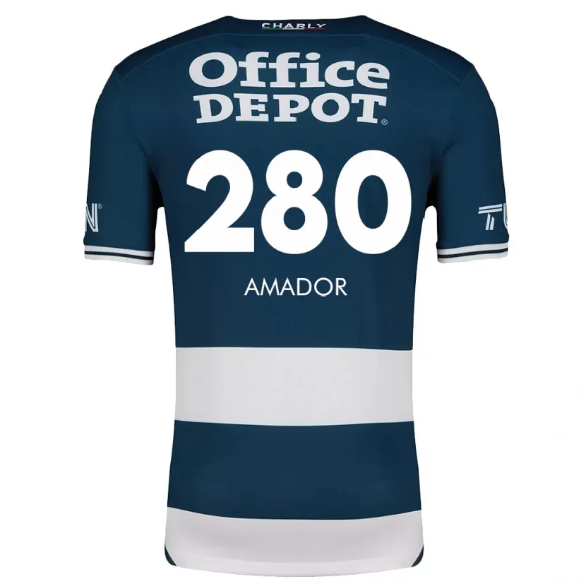 Danxen Criança Camisola Santiago Amador #280 Branco Azulado Principal 2024/25 Camisa Brasil