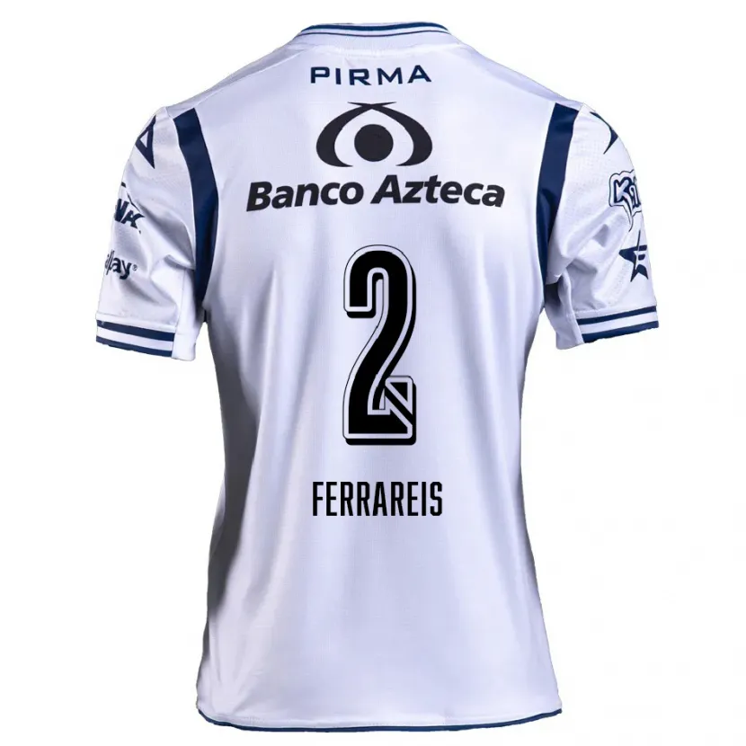 Danxen Criança Camisola Gustavo Ferrareis #2 Branco Azul Marinho Principal 2024/25 Camisa Brasil