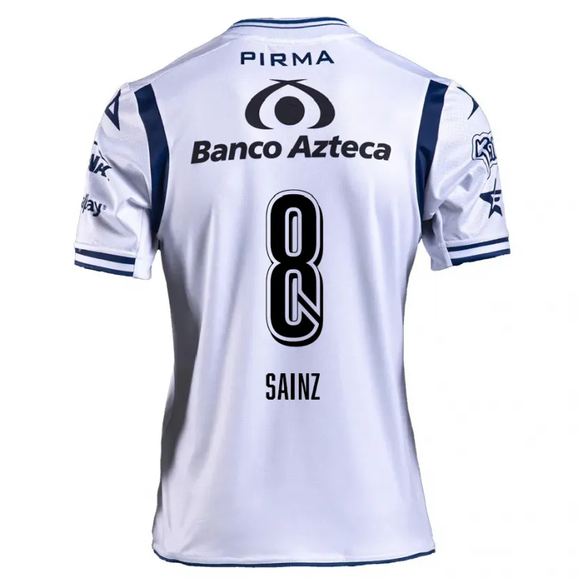 Danxen Criança Camisola María Sainz #8 Branco Azul Marinho Principal 2024/25 Camisa Brasil