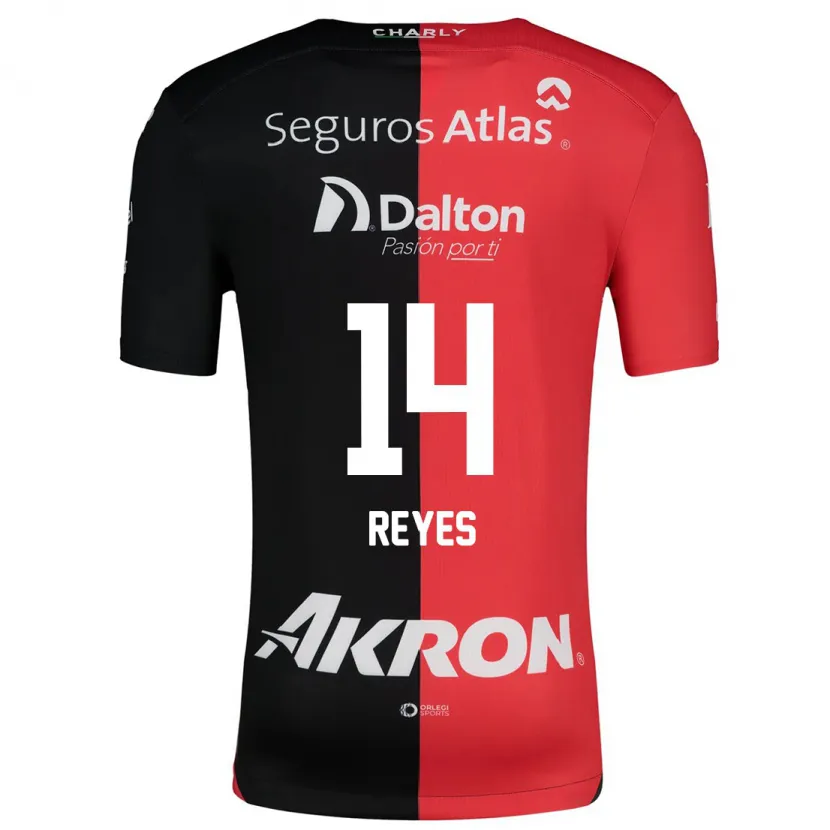 Danxen Criança Camisola Luis Reyes #14 Vermelho Preto Principal 2024/25 Camisa Brasil