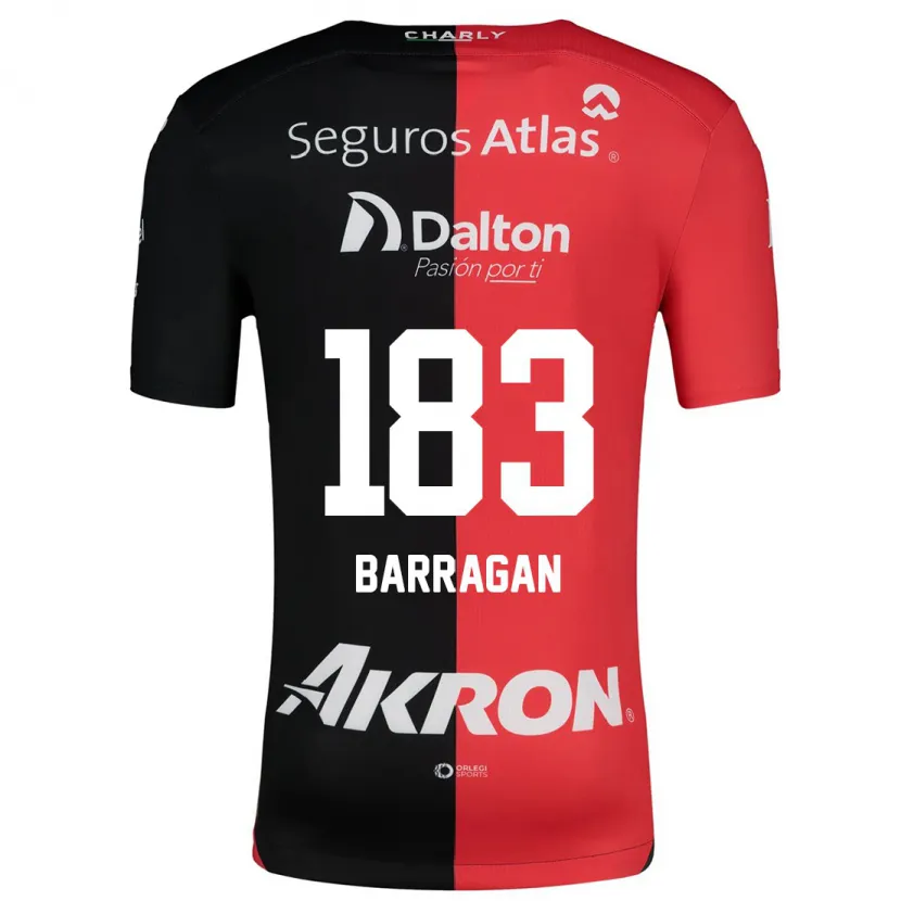 Danxen Criança Camisola Roberto Barragán #183 Vermelho Preto Principal 2024/25 Camisa Brasil