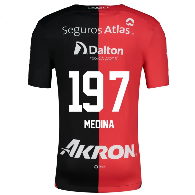 Danxen Criança Camisola Héctor Medina #197 Vermelho Preto Principal 2024/25 Camisa Brasil