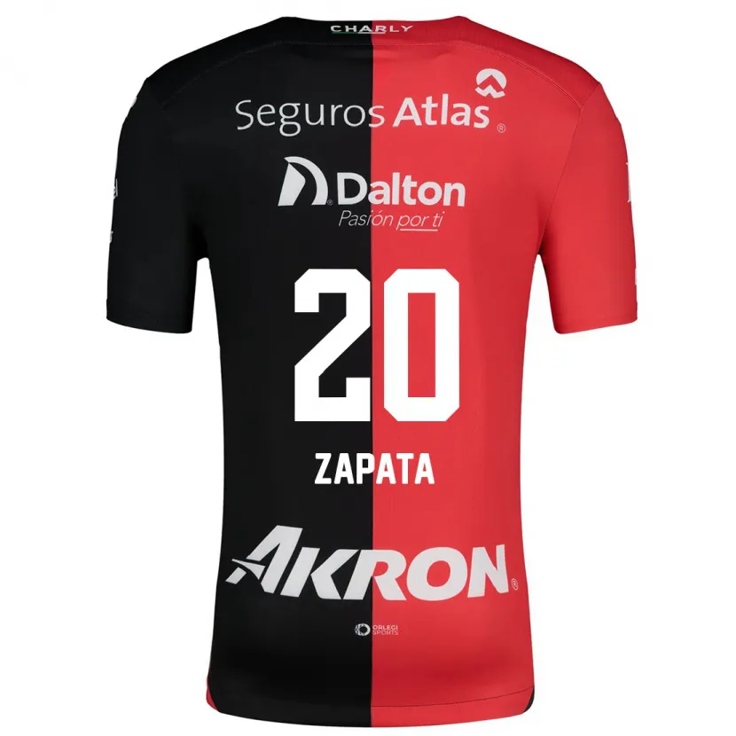 Danxen Criança Camisola Juan Zapata #20 Vermelho Preto Principal 2024/25 Camisa Brasil