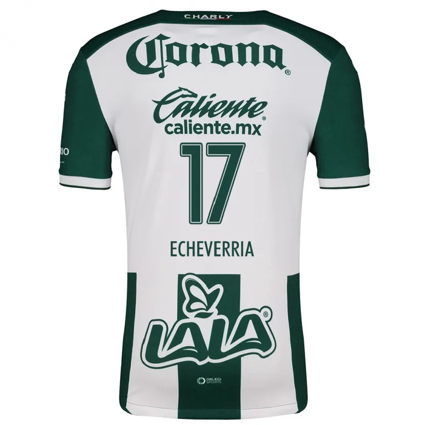 Danxen Criança Camisola Emmanuel Echeverría #17 Verde Branco Principal 2024/25 Camisa Brasil