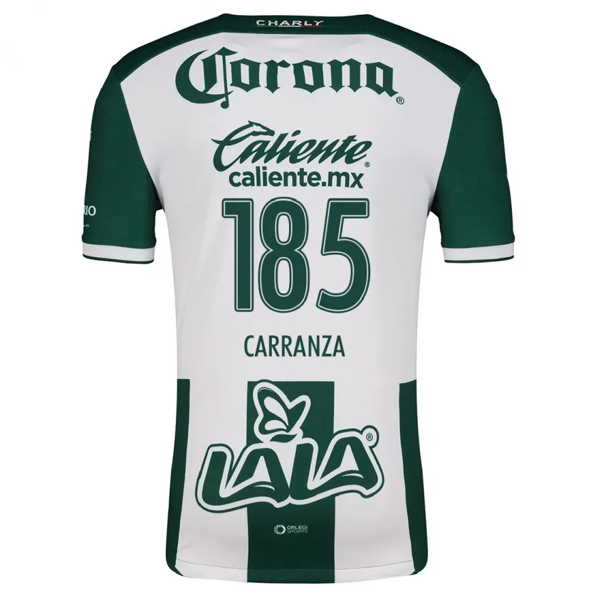 Danxen Criança Camisola Héctor Carranza #185 Verde Branco Principal 2024/25 Camisa Brasil