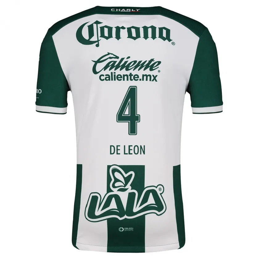 Danxen Criança Camisola Lourdes De León #4 Verde Branco Principal 2024/25 Camisa Brasil