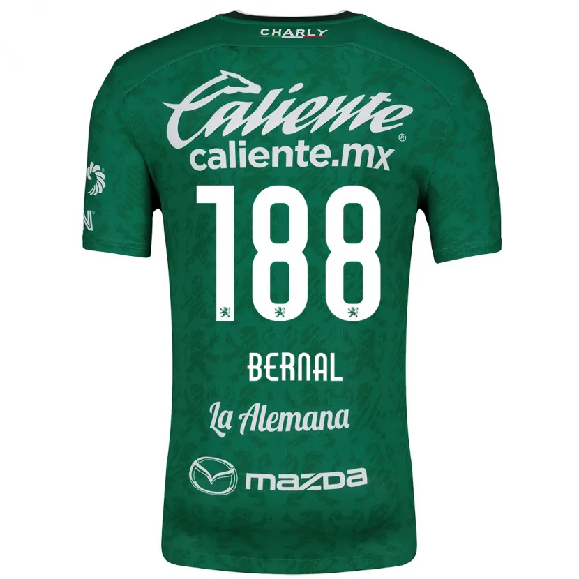 Danxen Criança Camisola Juan Bernal #188 Verde Branco Principal 2024/25 Camisa Brasil