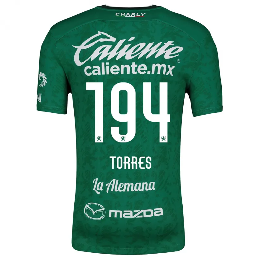 Danxen Criança Camisola Erick Torres #194 Verde Branco Principal 2024/25 Camisa Brasil