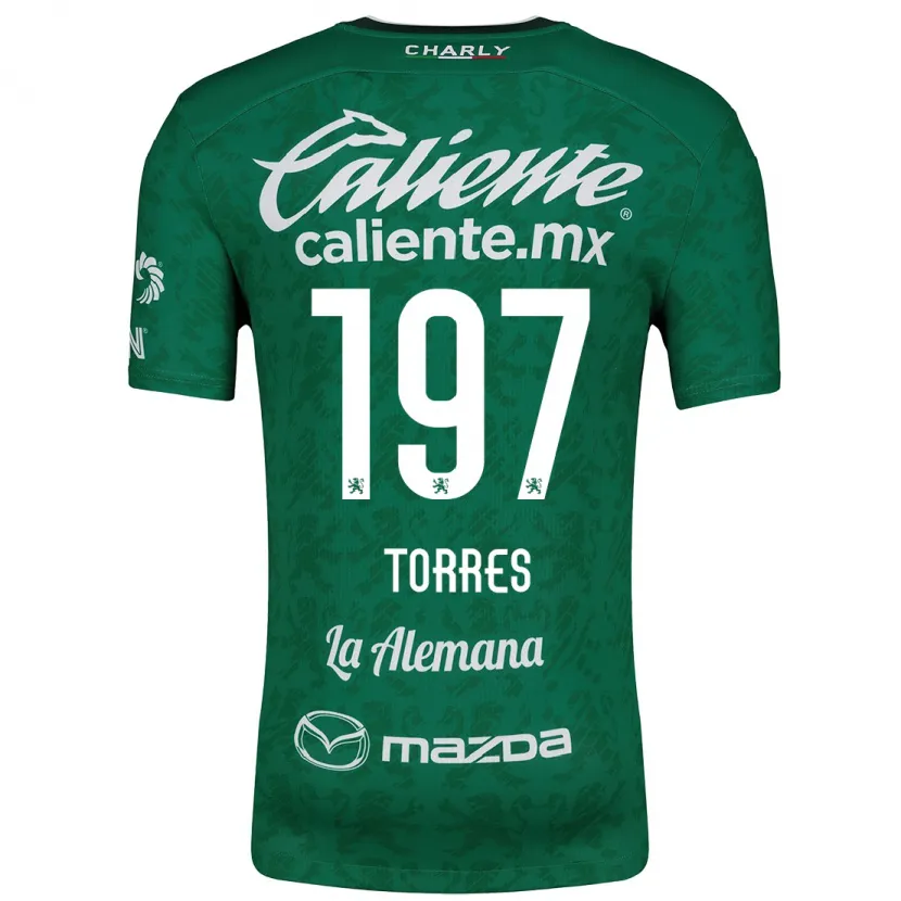 Danxen Criança Camisola Erick Torres #197 Verde Branco Principal 2024/25 Camisa Brasil