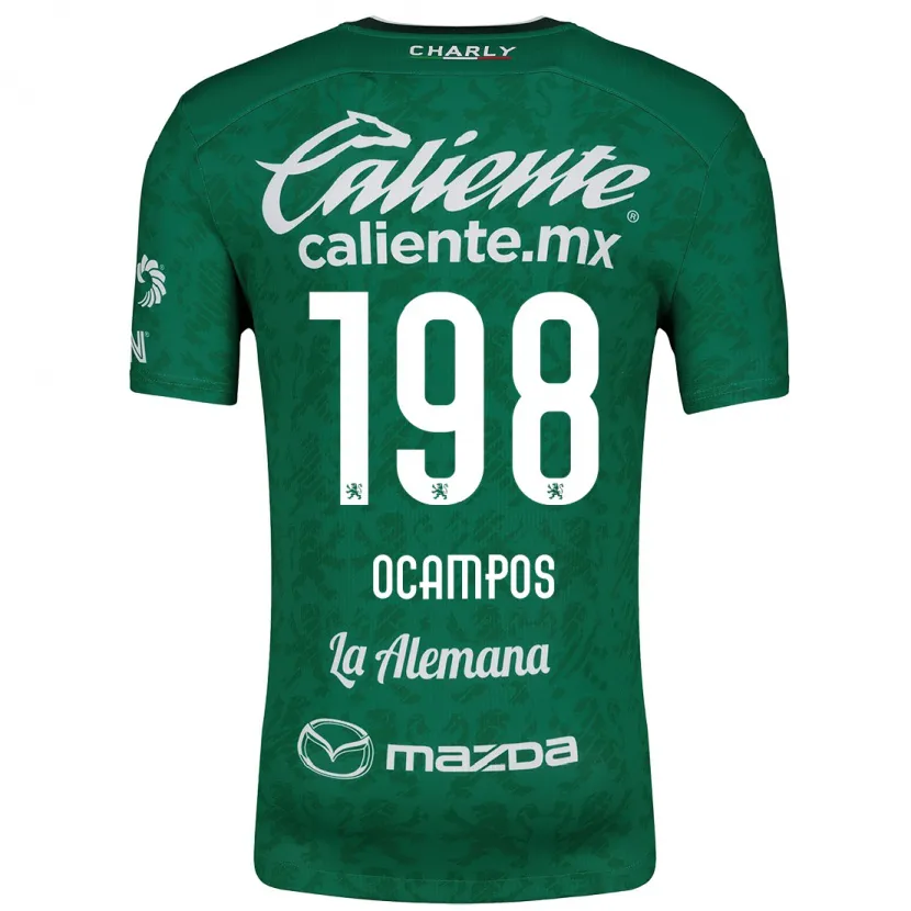 Danxen Criança Camisola Omar Ocampos #198 Verde Branco Principal 2024/25 Camisa Brasil