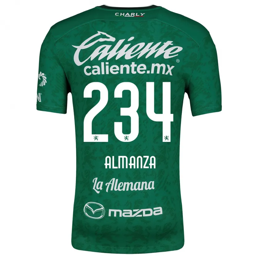 Danxen Criança Camisola Román Almanza #234 Verde Branco Principal 2024/25 Camisa Brasil