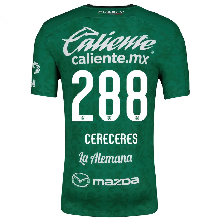 Danxen Criança Camisola Thomas Cereceres #288 Verde Branco Principal 2024/25 Camisa Brasil
