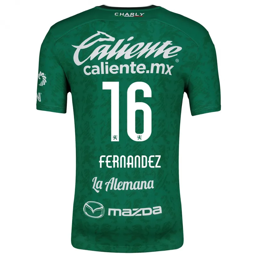 Danxen Criança Camisola Omar Fernández #16 Verde Branco Principal 2024/25 Camisa Brasil