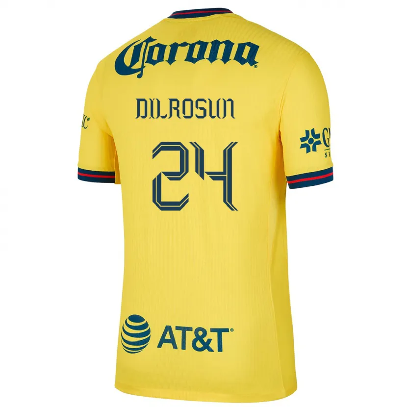 Danxen Criança Camisola Javairô Dilrosun #24 Amarelo Azul Principal 2024/25 Camisa Brasil