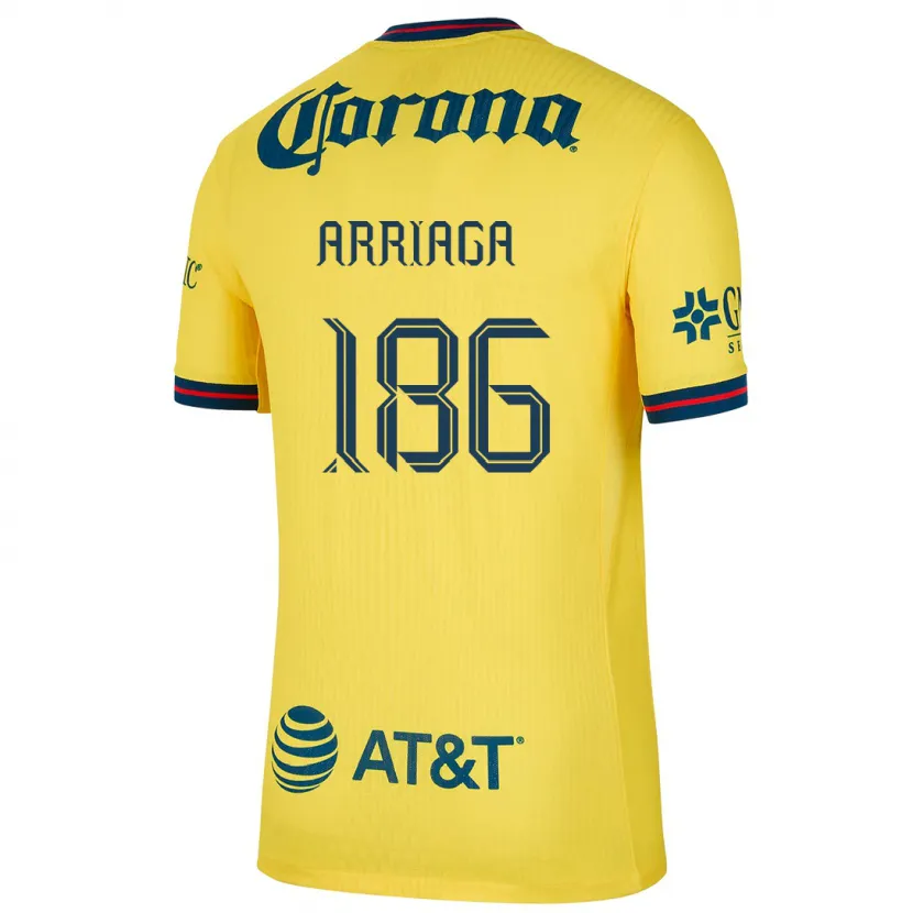 Danxen Criança Camisola Diego Arriaga #186 Amarelo Azul Principal 2024/25 Camisa Brasil