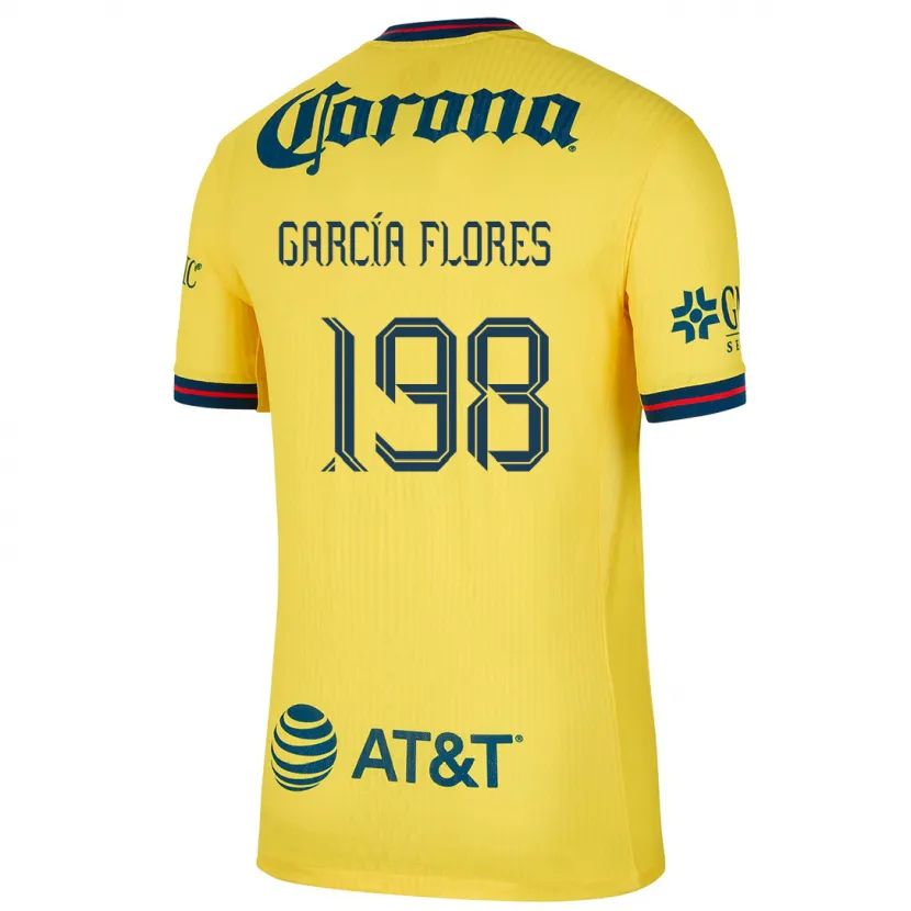 Danxen Criança Camisola Francisco García Flores #198 Amarelo Azul Principal 2024/25 Camisa Brasil