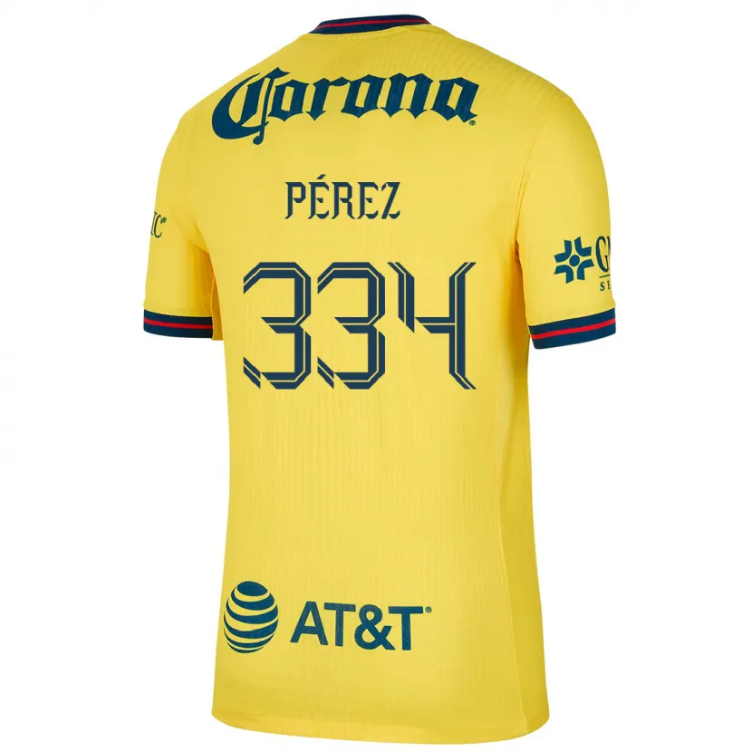 Danxen Criança Camisola Diego Pérez #334 Amarelo Azul Principal 2024/25 Camisa Brasil