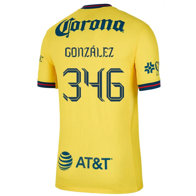 Danxen Criança Camisola Ricardo González #346 Amarelo Azul Principal 2024/25 Camisa Brasil
